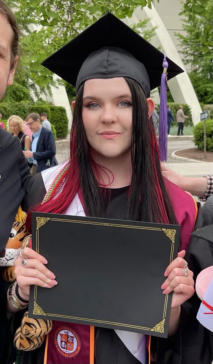 My daughter Ashley graduated from Virginia Tech today with a degree in Industrial Design. We're SO PROUD of her! She worked hard and has learned a lot. She's smart, artistic, motivated, and is heading out into the world to seek her fortune. We love her so much.❤️