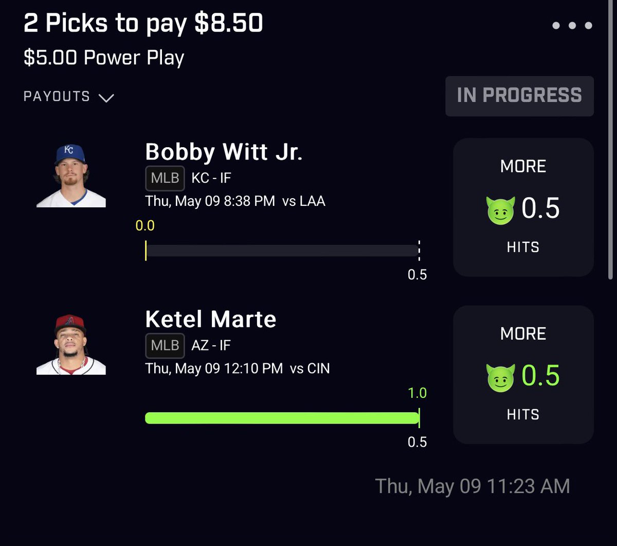 2EazyPicks's tweet photo. ⭐️RECAP⭐️

Bobby Witt goes 0/4 and a walk and then NRFI Joc hits a solo shot.

Lost 0.6U Today❌

We get the free entry tmrw and Flex Friday so tmrw gonna be a good day🙏

#SportsBettingX https://t.co/HJW6QjjBO4