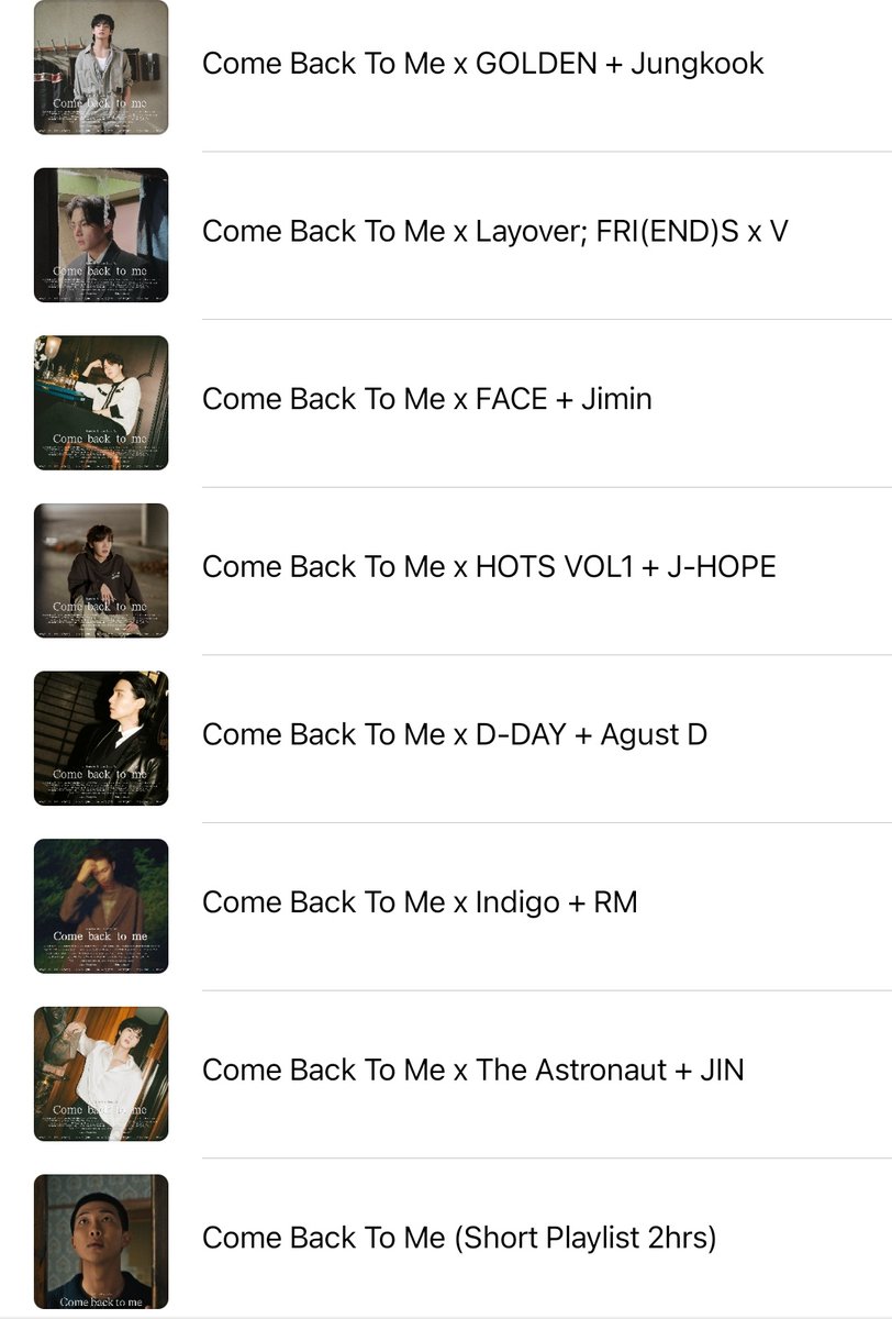 🦋 - Hilo con Playlist enfocadas en #ComeBackToMe + Trabajos solitarios y grupales en Spotify y Apple music👇🏻 • RT PARA DIFUNDIR...💭 RM IS COMING COME BACK TO ME OUT NOW COME BACK TO ME TODAY COME BACK TO ME IS OUT TODAY #ComeBackToMe #RM #RightPlaceWrongPerson