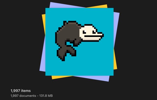 1,997 handmade pixel perfect portraits of marine species uploaded w/ matching json.