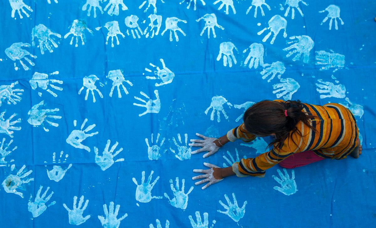 Today, UNICEF marks 75 years with India. Starting a photo story series' of #75pictures from 💙 of India. 1/75