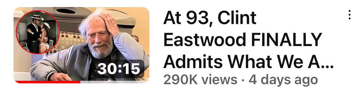 Clinton Eastwood is 93 years old this month. Here’s a link to his life story. It wasn’t easy for Clint. He wasn’t born with a silver spoon in his mouth. And he didn’t start out as a good actor. He fought with a lot of problems throughout his life and never could be faithful to…