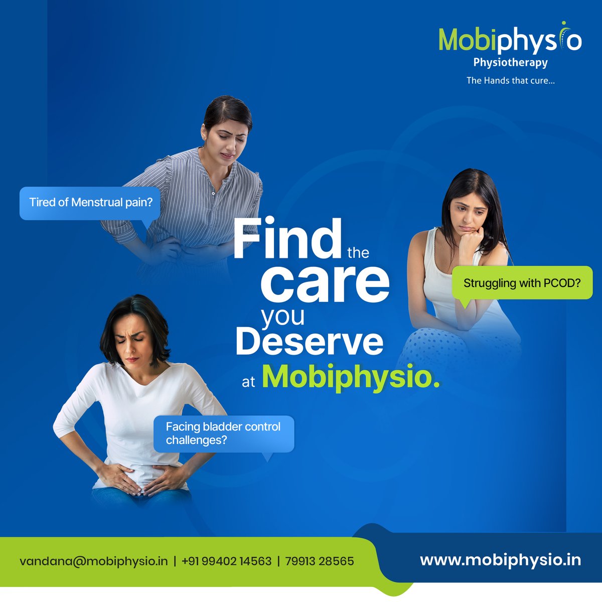 PhysioMobi's tweet photo. Here is Mobi Physio's women-centric approach to physiotherapy!

Our expert team specializes in addressing menstrual pain, pelvic floor issues, and #PCOD management. Take care of your well-being

https://t.co/zItEaWQlog / +91 99402 14563

#MenstrualPain #PelvicFloor #MobiPhysio https://t.co/LGlCGm6Z2z
