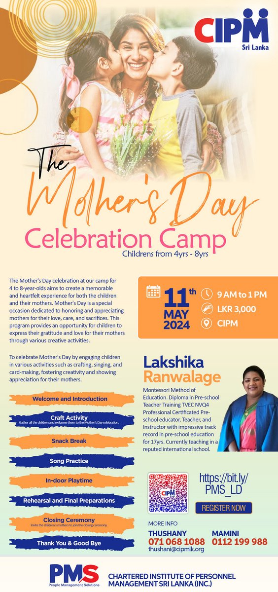 Mother’s day Celebration Camp.
bit.ly/PMS_LD
#lka #iContactLanka #SriLanka