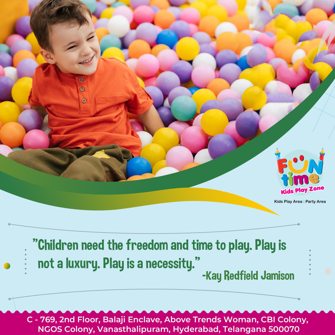 #Children Need The Freedom & Time To Play. Play is Not a Luxury. #Play is a Necessity.

😊FUN TIME KIDS PLAY ZONE
Play Area & Party Area For Kids in Vanasthalipuram, Hyderabad.

#FunTimeKidsPlayZone #kidsplayzone #kidsplayzonehyderabad #parentingtips #parentingtipsandtricks