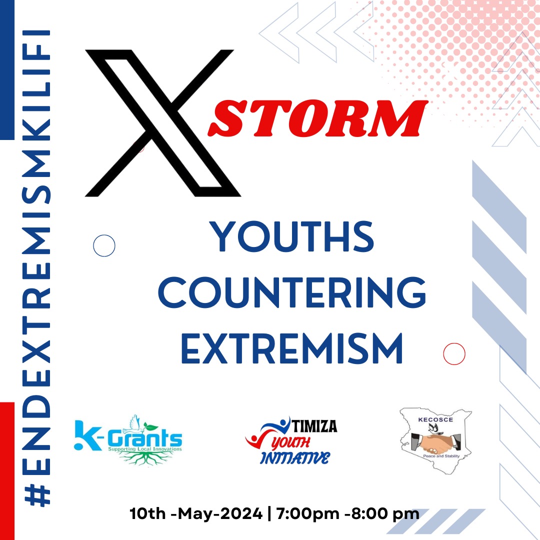 Join us tonight for an engaging X-Chat session @KECOSCE @irck_info @KeCIRT @YOWPSUD_ @Phyllis_Muema #EndExtrimismKilifi #YouthsAgainstExtrimism