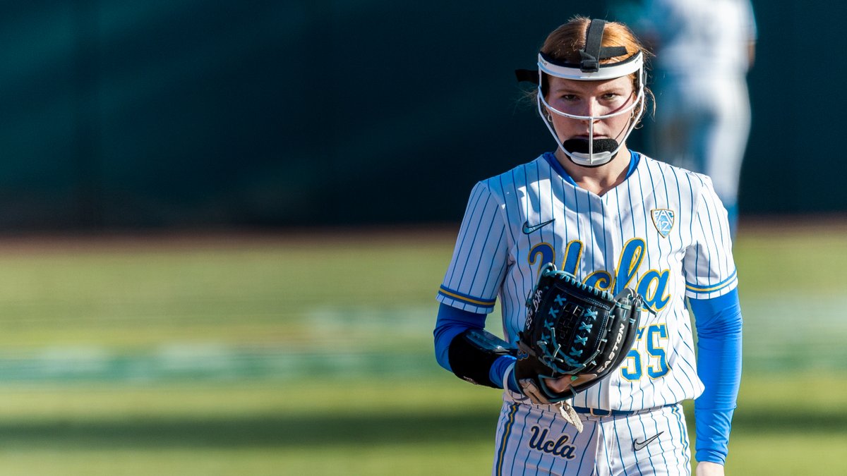 Four straight games against the same opponent? No problem for KT. Kaitlyn Terry blanked Arizona State and did not allow a runner into scoring position in UCLA's 6-0 victory in the Pac-12 Tournament Quarterfinals Thursday. Recap: ucla.in/3WANBq9 #GoBruins | #Pac12SB