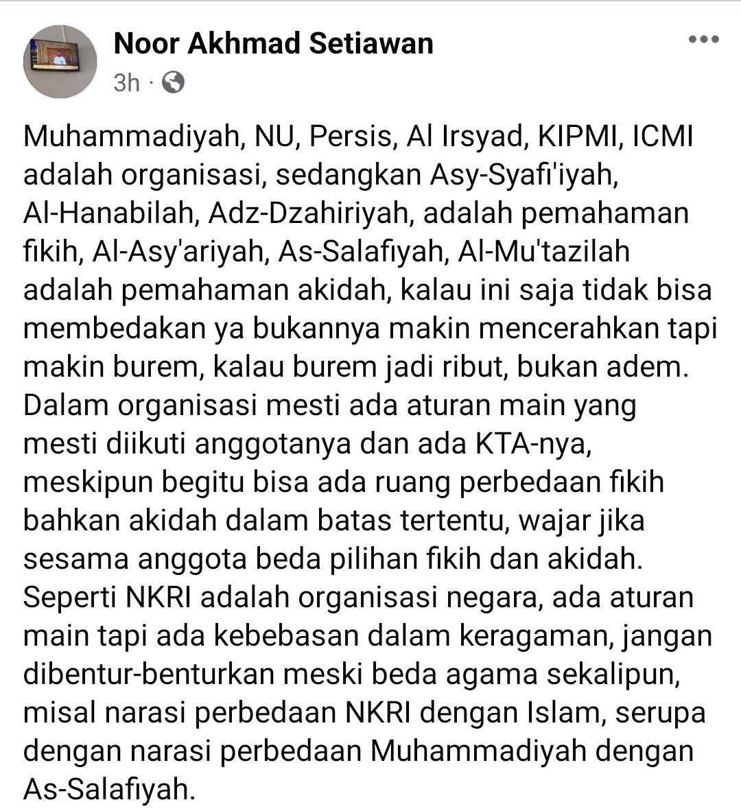 Membandingkan salafi dan muhammadiyah itu tdk apple to apple.. Simak penjelasan di bwh, spy lbh bs memahami peta problem yg ada.