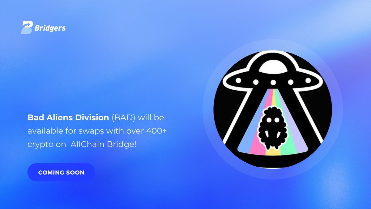 🎉 Exciting News! 🎉 We're thrilled to announce a new partnership with @BADMEMETOKEN!🤝 Soon, $BAD will be available for swaps with over 400+ #crypto across multiple chain on AllChain Bridge. Stay tuned! 🚀 🔗 Save the link: allchainbridge.com