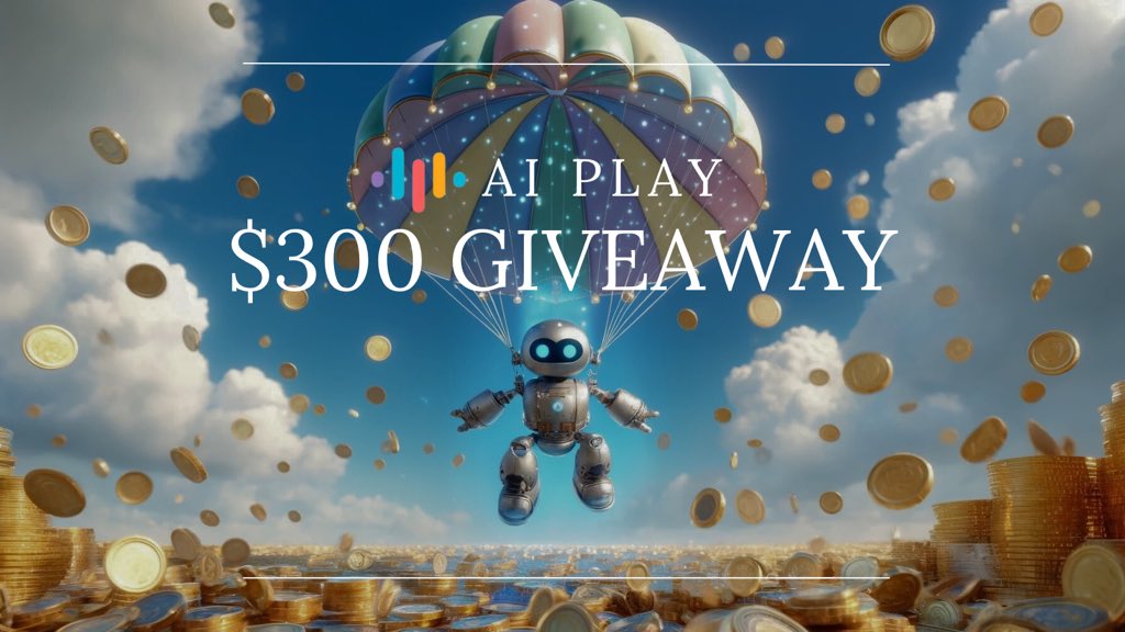 AIP token $300 AirDrop! 🤖🌈

Quick entry:

- Follow @aiplay_bz 📢
- Hit Like 👍
- Comment (include #300Giveaway) ✍️
- Share with a retweet 🔄
- Join us at: t.me/aiplay_bz📱

Finished? Message us! 💌

#memecoin #safemoon #hodl #bnbchain #tothemoon #droplockers