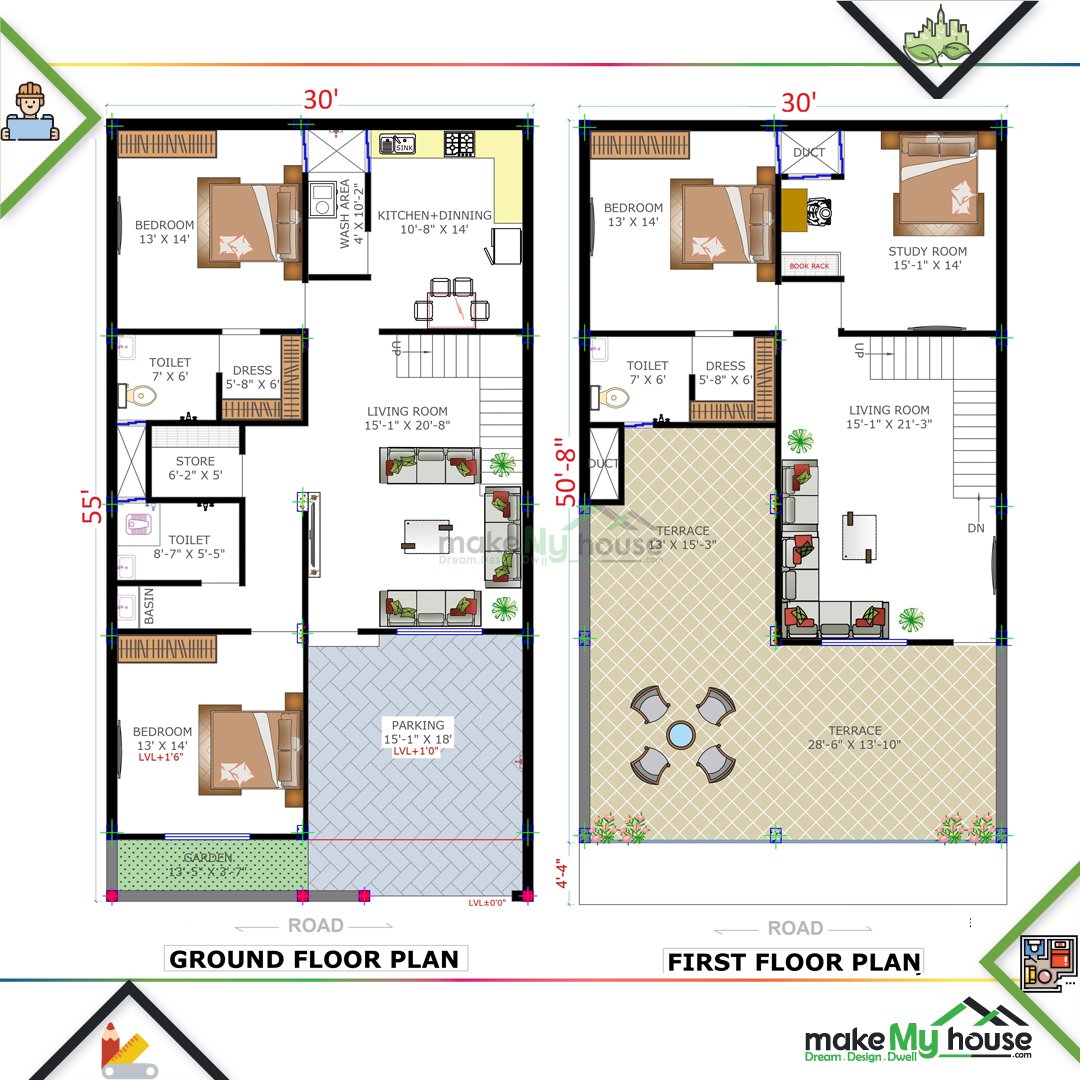 30x55 House Floor Plan Design 🏠🤩

#homesweethome #housedesign #sketch #realestatephotography #layout #modern #newbuild #architektur #architecturestudent #architecturedesign #realestateagent #houseplans #arch #homeplan #luxury #spaceplanning #MakeMyHouse #floorplan