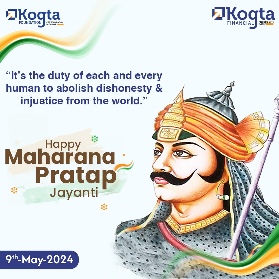 Remembering the timeless legacy of Rabindranath Tagore and the indomitable spirit of Maharana Pratap on their Jayanti. Their lives continue to inspire and guide us towards greatness and resilience.
#maharanapratapjayanti #kogtafoundation #kogtafinancial #rabindranathtagore