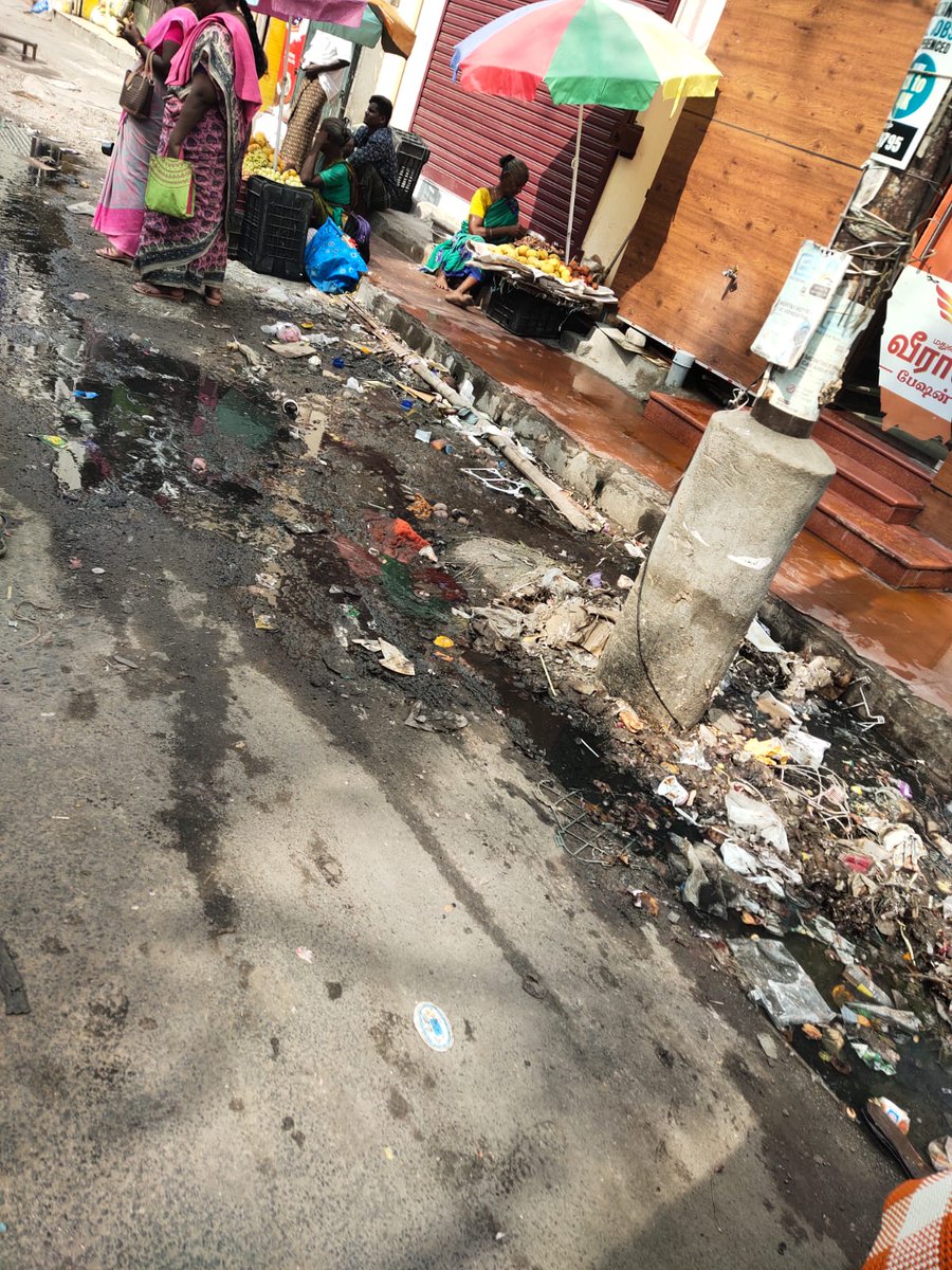 Madurai is G.O.A.T (greatest of all trash)... The Issues which exists for all time .. * Drainage overflow in all areas,roads. * Half baked sand cleaning process *Posters everywhere * improper Garbage spots. * Implementing lights on road is for single side only. (1/2)