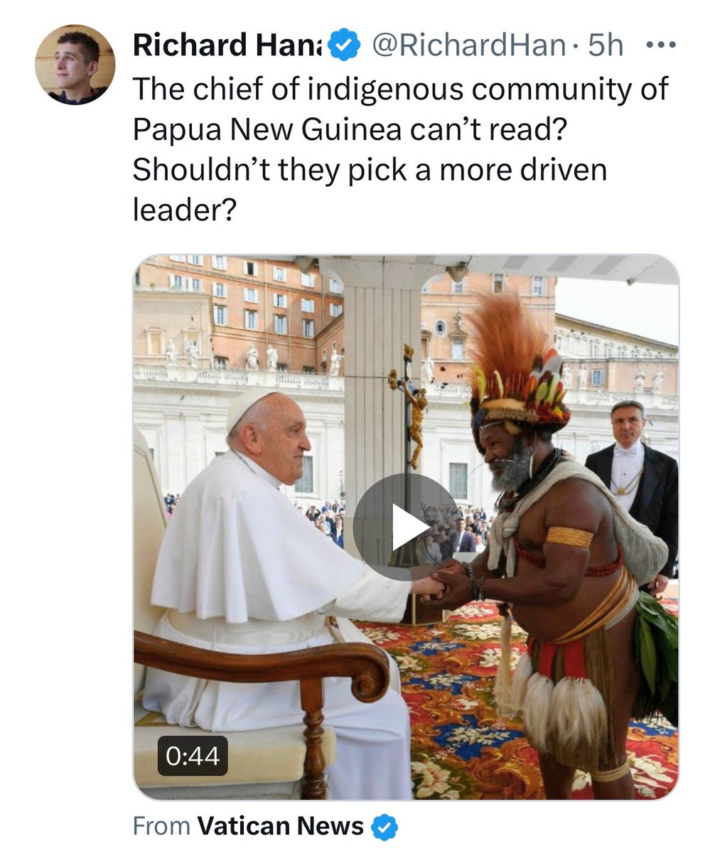 He posted this as if this tribal leader who he says is illiterate is the leader of the Paupau New Guinea. This ⬇️is the elected leader of the country. He has a MA in environmental sciences. Ann Coulter’s bigotry is loud & in your face. It’s this insidious stuff that irks me.