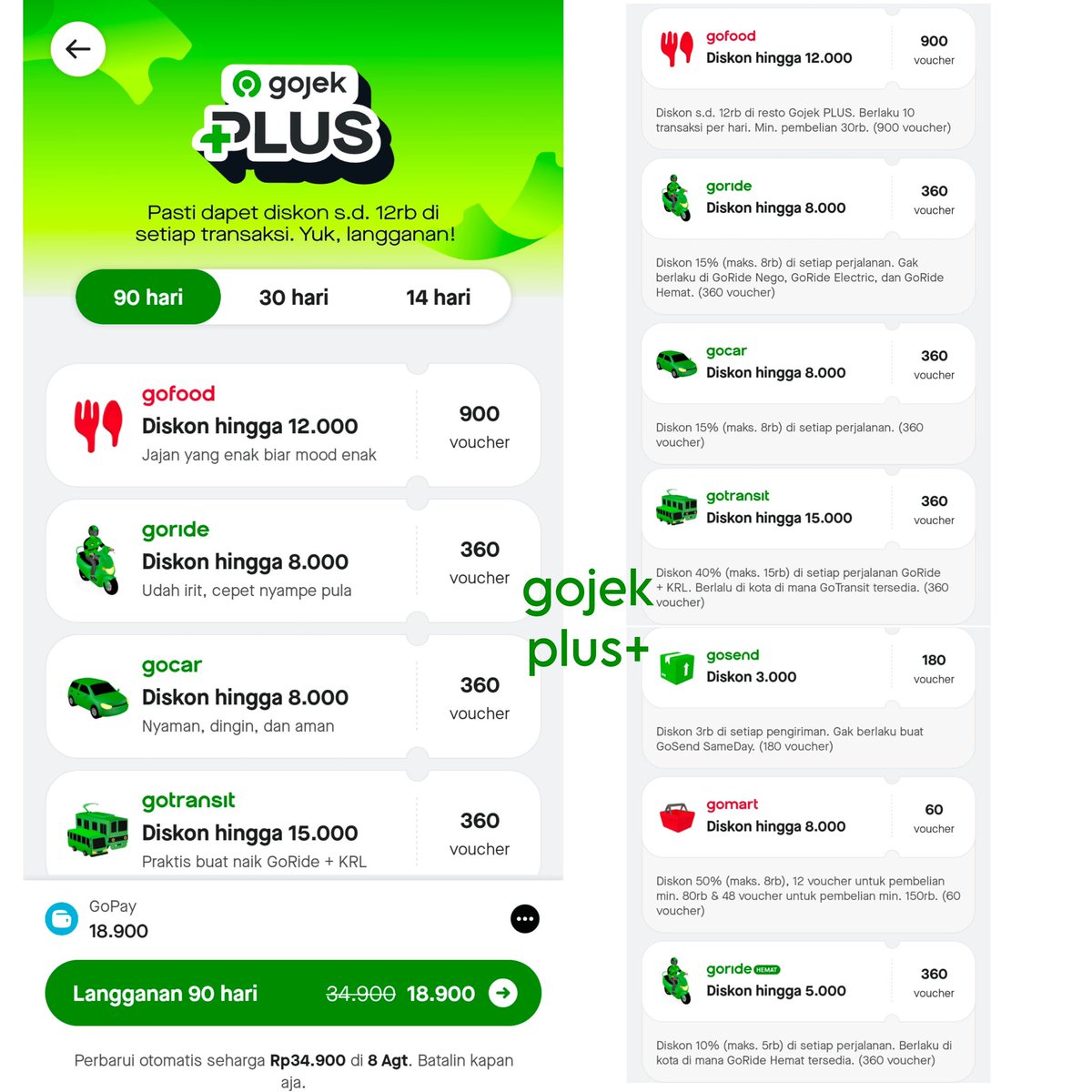 Cung siapa kayak aku sering kelewatan promo Gojek!?? Aku kemaren iseng cari2 dan kumpulin promonya ni ternyata banyak bgt guys yang masih bisa diklaim!! 
- Cobain LEBIHHEMAT tp ini keknya ga di semua kota, udh ada vocer goride, gocar ama gofood. Cek kotamu dipict 1 ya, kabarin