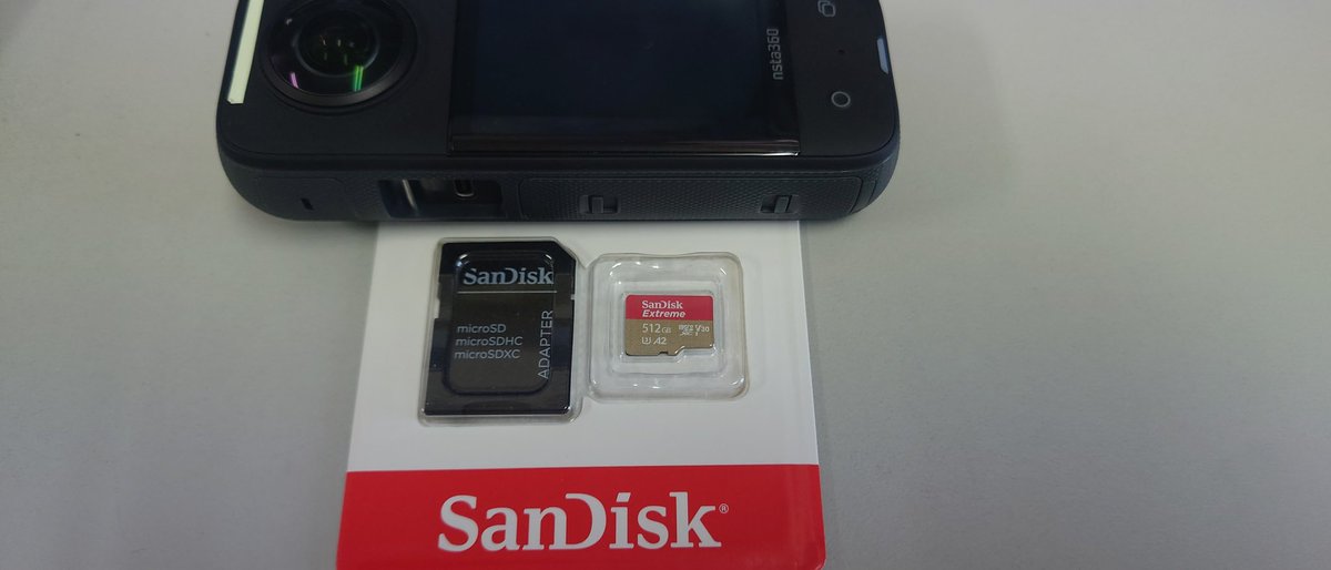 512GB=約9時間
5.7K/30
#insta360X3 #SanDisk