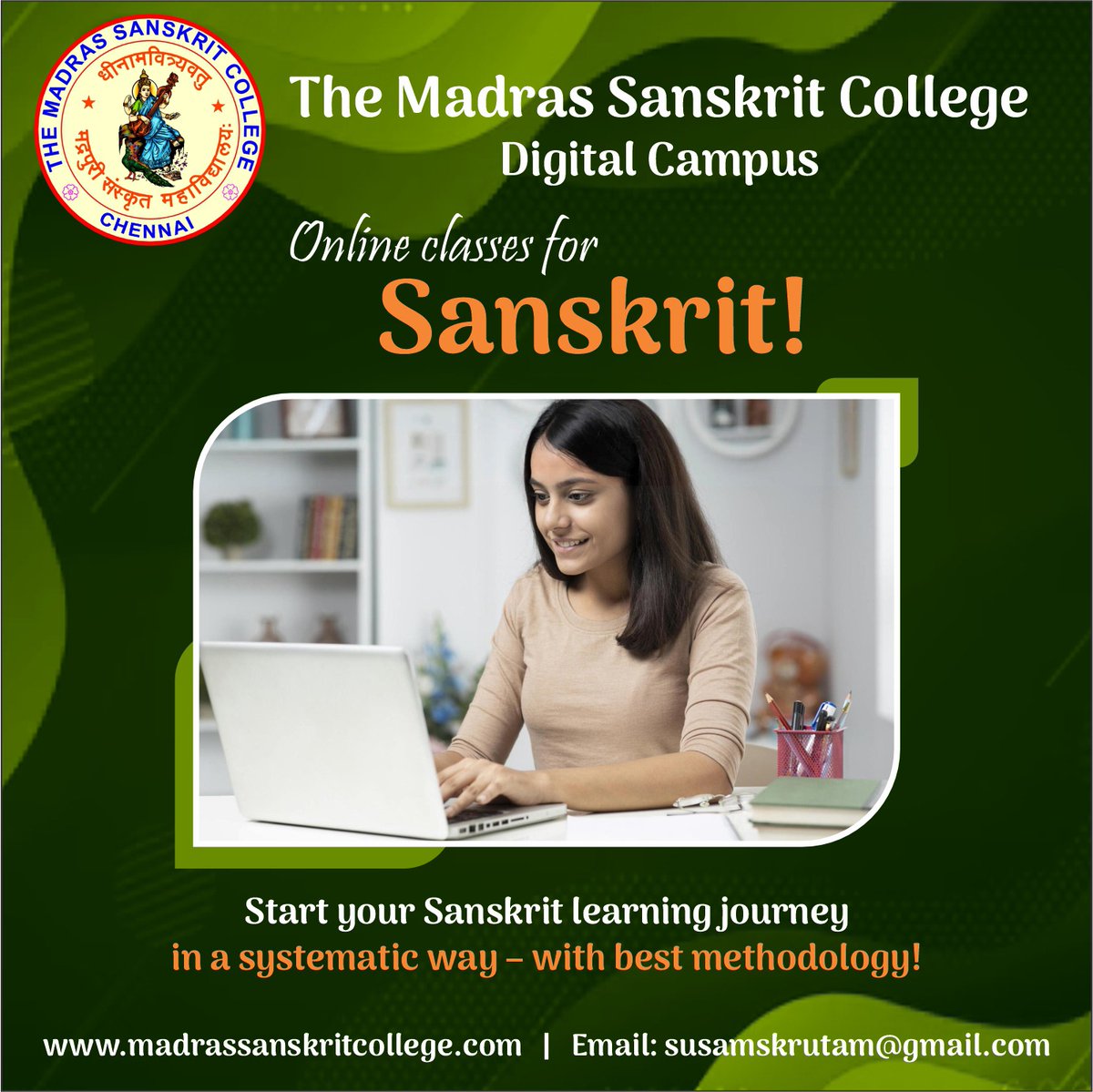 Make the best use of the summer holidays! learn Sanskrit the easy way. The Course starts on 18th May. Classes will be conducted on Wednesdays and Saturdays at 7:30pm every week. Link to join - madrassanskritcollege.com/courses/detail…