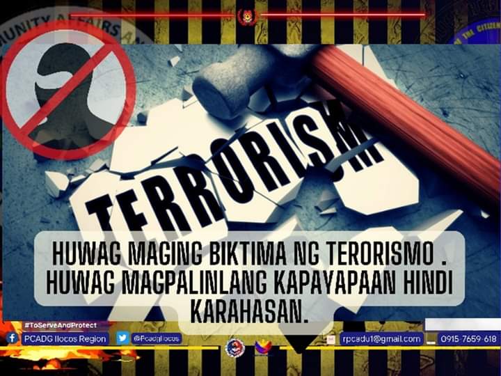 LOOK l Stop Terrorism!

Stand united against CPP-NPA-NDF
 
#ToServeAndProtect
#PCADGIlocosRegion
#BagongPilipinas
@PCADGilocosR