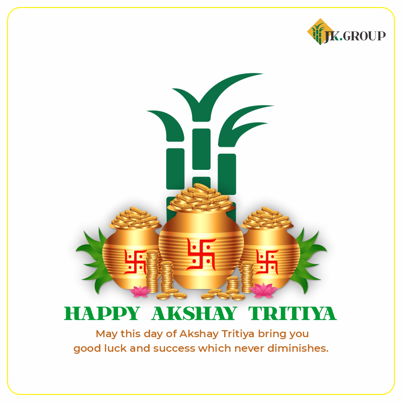 Wishing you an Akshaya Tritiya filled with wealth, wisdom, and strength for the years ahead. #AkshayaTritiya #love #happyday #blessedandgrateful #inspiration #JKGroup @ChiniMandi @eBuySugar @AgriMandiLive @BioenergyTimes