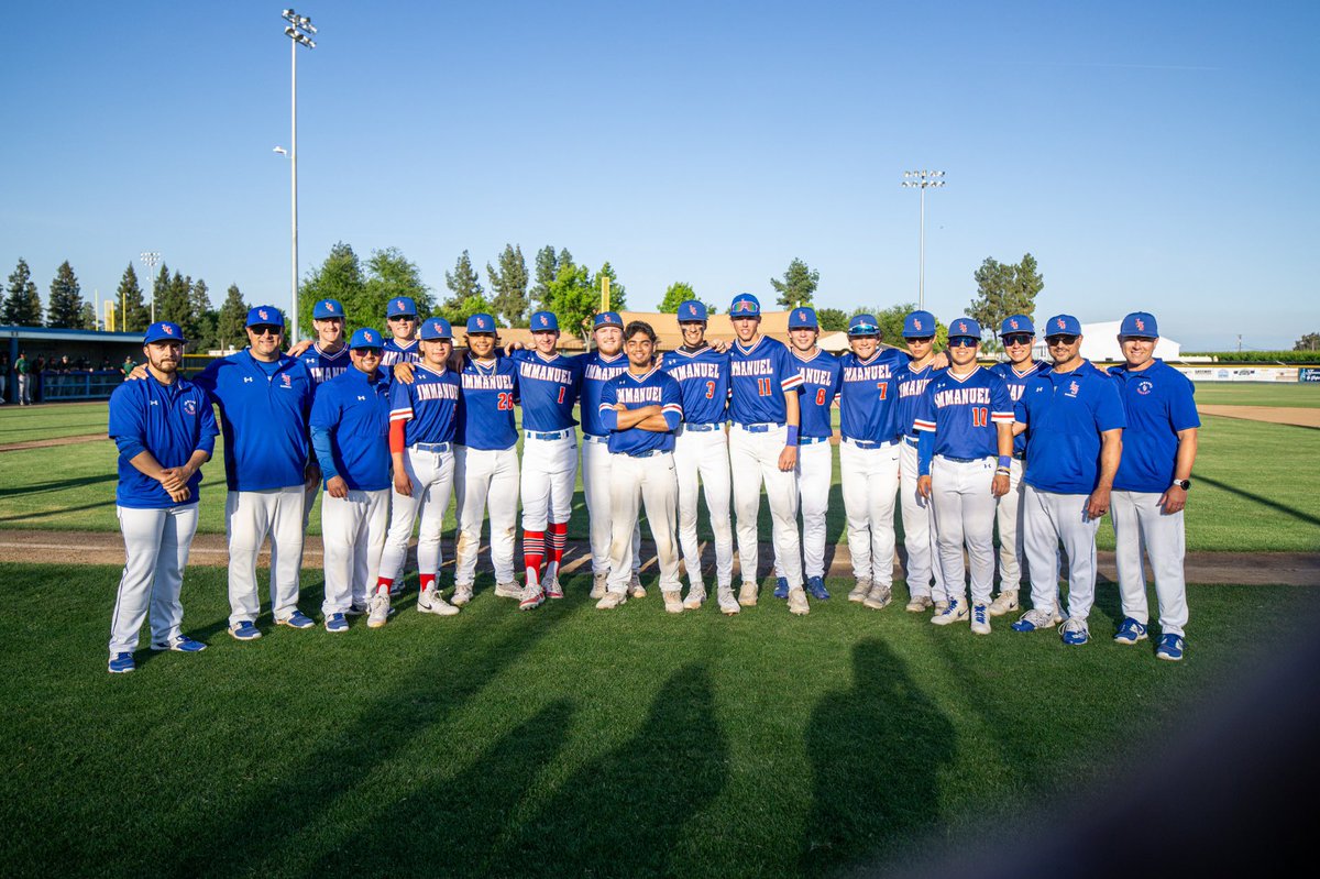 Congrats to Immanuel baseball as they defeated Reedley 7-2 to win the Tri-County Sequoia Division.
