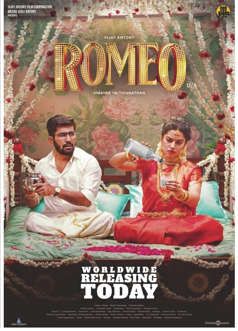 Tamil film #Romeo (2024) by @actorvinayak_v, ft. @vijayantony @mirnaliniravi #VTVGanesh @iYogiBabu #Ilavarasu #Sudha & #ThalaivasalVijay, now streaming on @PrimeVideoIN & @ahatamil.

@BarathDhanasek5 @kav_pandian 
@vijayantonyfilm @RedGiantMovies_ @aandpgroups @gobeatroute