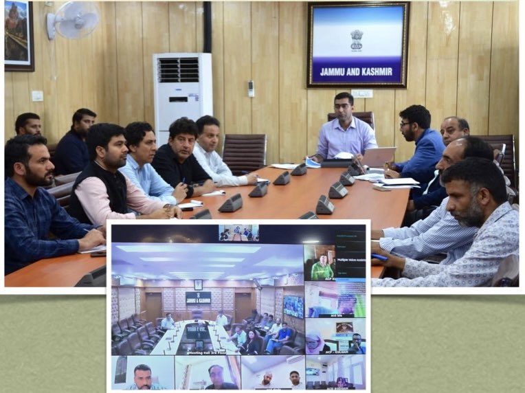 Secy #RDPR Dr. Shahid Iqbal Choudhary reviewed #MGNREGS_IWMP convergence plan progress, emphasizing strategic planning & inclusive growth. Additional Secy Waseem Raja highlighted significance of comprehensive watershed assessment. #MDJKRLM Indu Kanwal Chib, Dir #RDD Kashmir…..