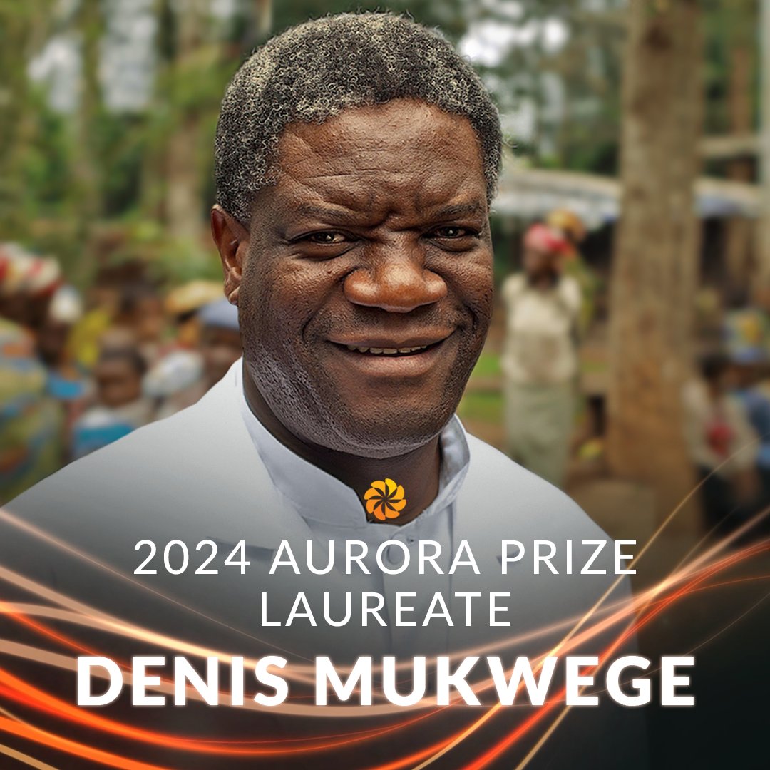 The eighth #AuroraPrize for Awakening Humanity is awarded to Dr. @DenisMukwege, a world-renowned gynecological surgeon and #humanrights activist from the Democratic Republic of the Congo #DRC. Dr. Mukwege is the president of Panzi Hospital and Foundation in the DRC, which he