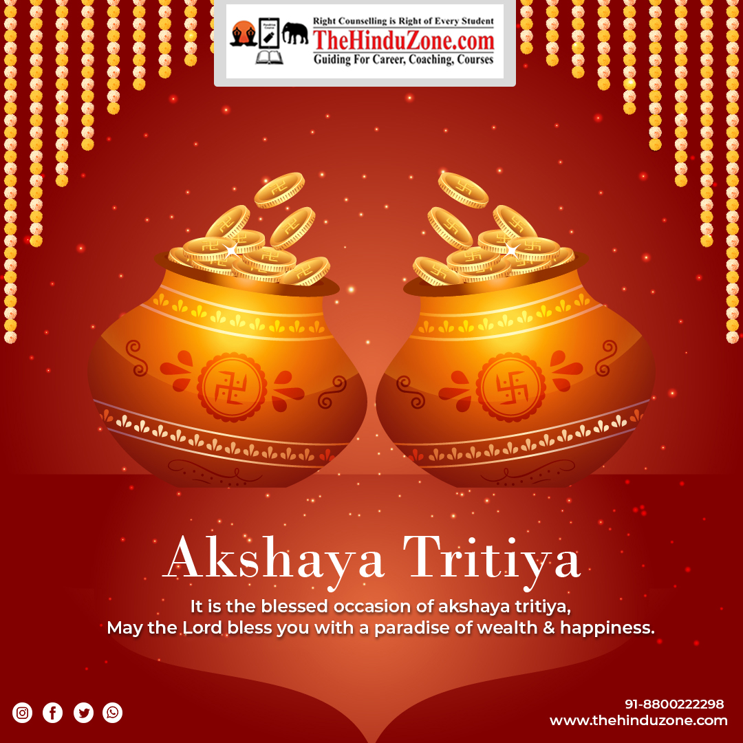 Happy Akshaya Tritiya ✨

Wishing you a year filled with innovative thinking, abundant blessings, and endless possibilities on Akshaya Tritiya!
.
.
.
#thehinduzone #AkshayaTritiya #Prosperity #NewBeginnings #FestivalOfWealth #IndianFestival #GoldBuyingDay #EternalProsperity