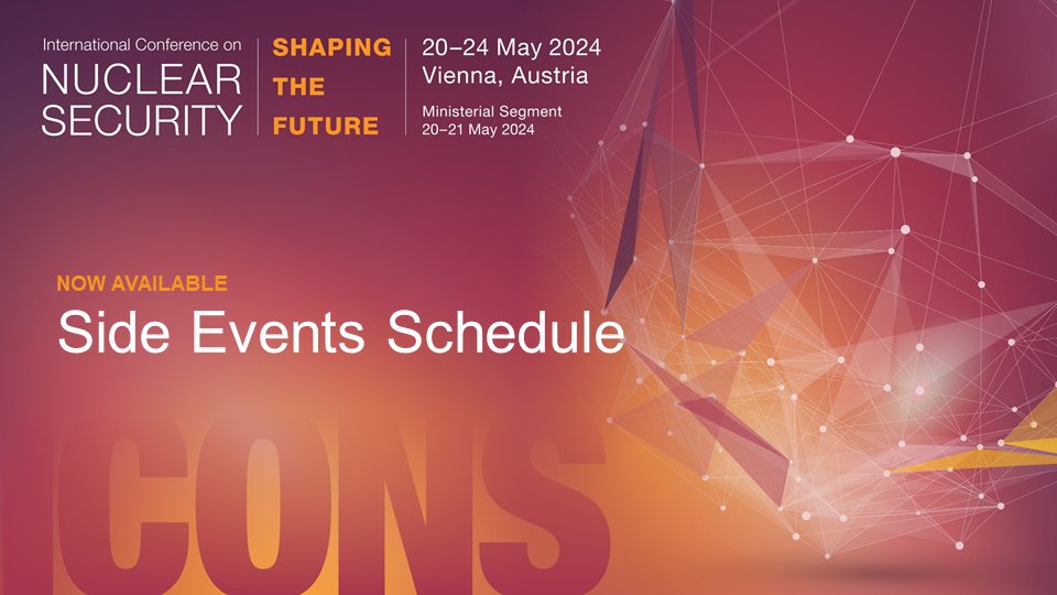 📰 The Side Events Schedule for #ICONS2024 @iaeaorg is now available! Dive into a diverse programme and start planning your attendance throughout the week long conference.🔗 Access the details here: iaea.org/events/icons20… #NuclearSecurity