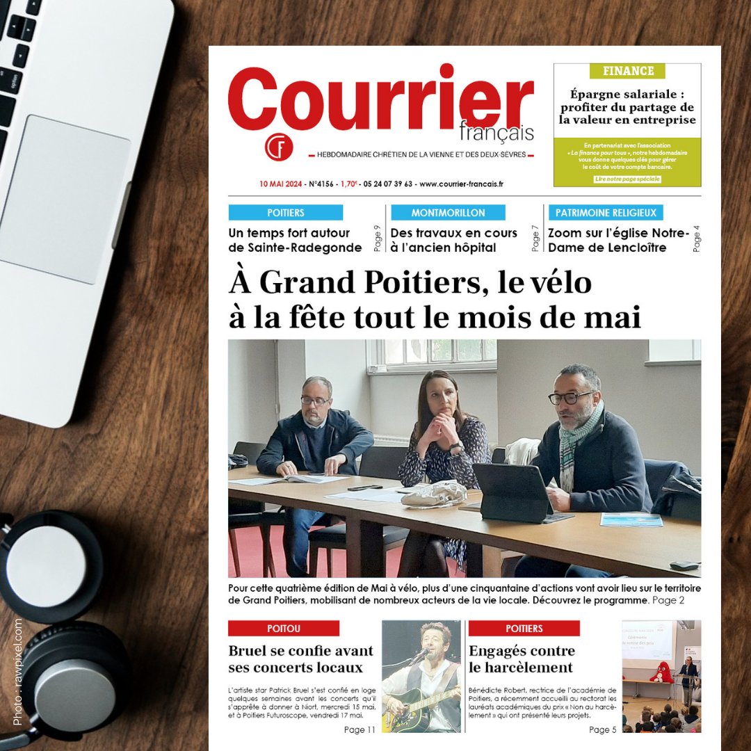 Bonjour ! 👏Cette semaine, à la 📰UNE 👉Vélo !

➡️En KIOSQUE 🗞️ 
➡️Ou dès maintenant sur courrier-francais.com

✴️Abonnez-vous : courrier-francais.com/abonnement/

#DeuxSèvres #Vienne #Poitou #NouvelleAquitaine #Hebdo #Actu #Une