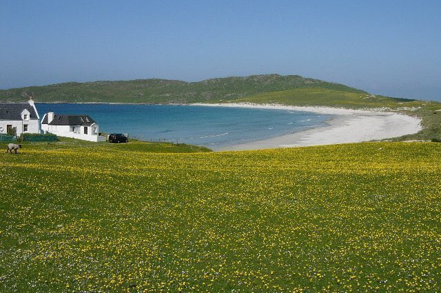 May 10: Feast of Comgall (†602), founder of Bennchor (Bangor, Northern Ireland). According to his Life, he also founded a monastery on Tír Iath (Tiree, Inner Hebrides), pictured. ©Irvine Smith