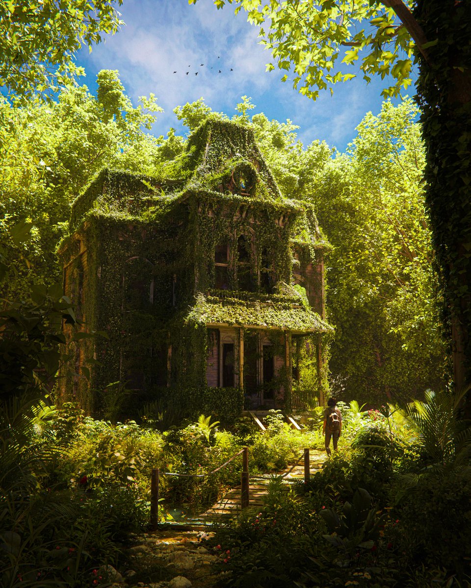 'The Lost House' by @Guimier blenderartists.org/t/the-lost-hou… #b3d #blender3d #blenderart #blenderrender #blendercommunity