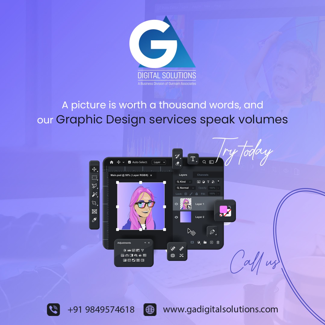 From logos to visuals, we'll create stunning designs that capture your audience's attention and leave a lasting impression. Ready to make a visual impact? Contact us
#gadigitalsolutions #digitalmarketingservices #graphicdesign #logodesigner #logo #branding #brandingdesign