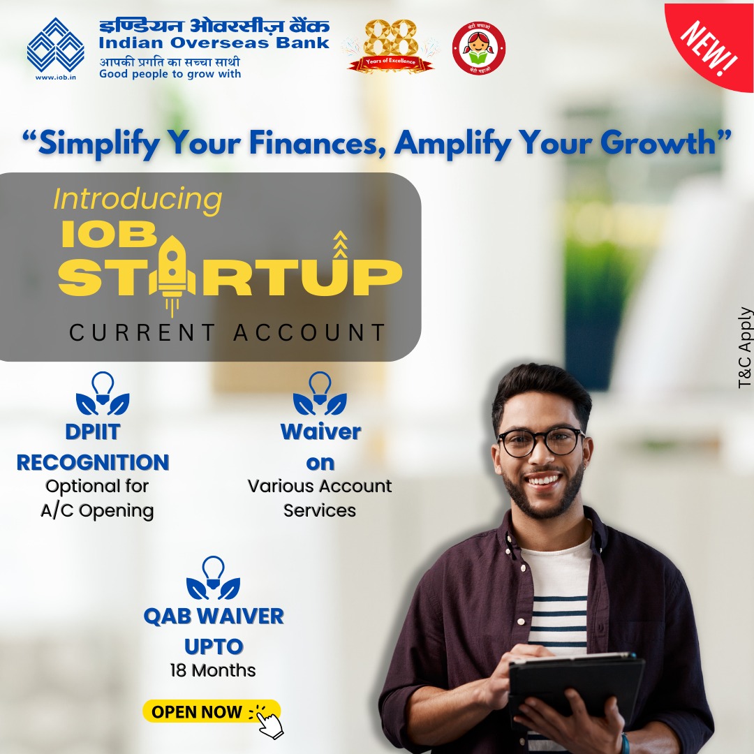 Where ideas meet opportunity, that's where our journey begins. Start yours with IOB's Startup Current Accounts! #IOBstartUpCurrentAccount iob.in/8/upload/IOB-S… #IOB #IndianOverseasBank #DFS #RBI #startupaccounts #newaccount #businessaccounts #startupbusiness #uniquefeatures…