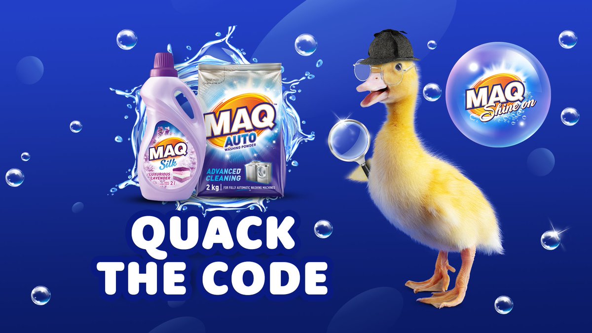 Win R500 every week on #TheWayUp when you 'Quack The Code' with @MaqHomeCare. Listen to the clue the team tries to communicate and text us on the Y app when you've cracked the code. MAQ Hand Washing Powder works really tough on stains so you don’t have to #MAQShineOn