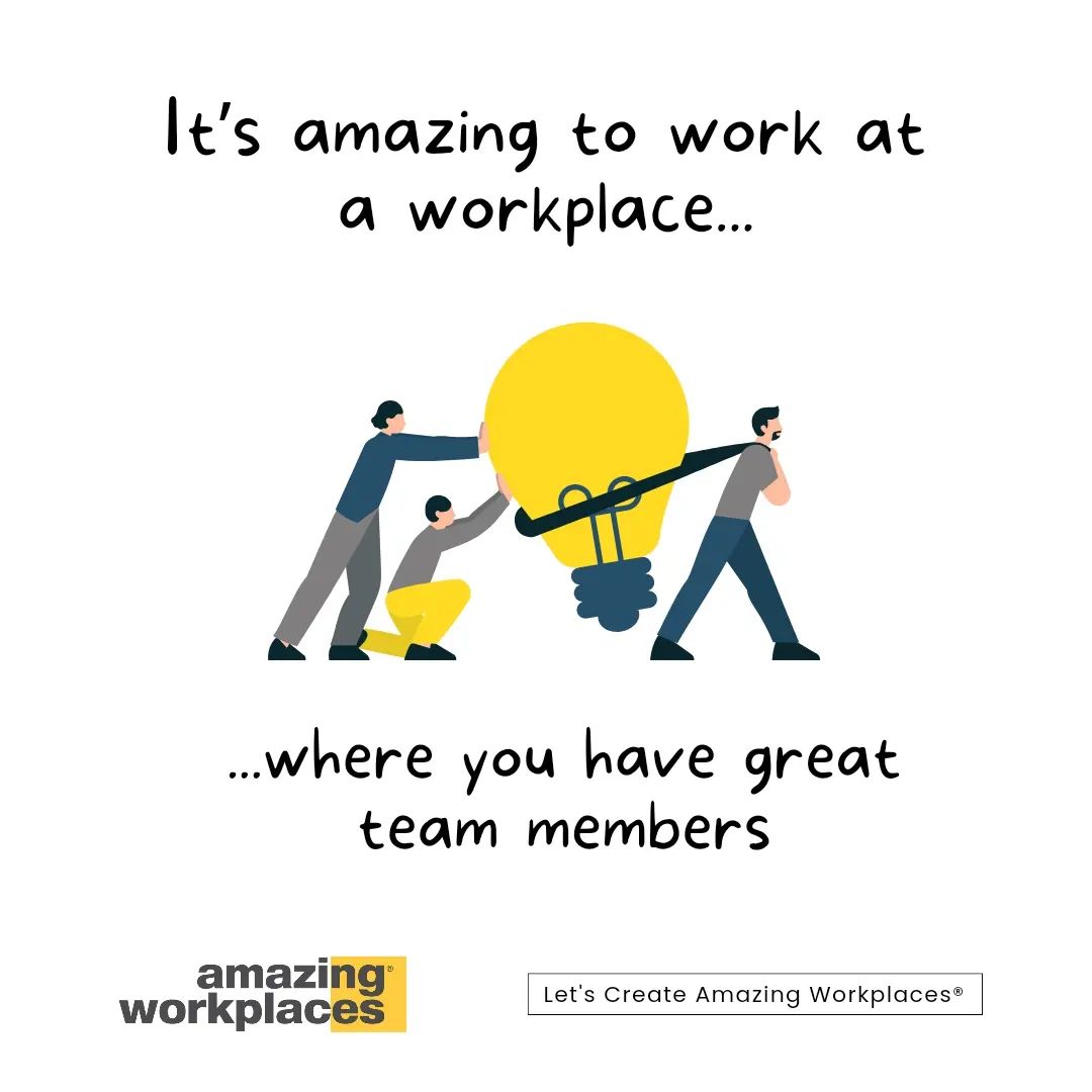 Working at a place with awesome team members is a total blast!⭐ With everyone pitching in, having your back, and bringing their unique perspectives to the table, it's a constant learning adventure. 

#amazingworkplaces #letscreateamazingworkplaces #team #teamwork #winningteam
