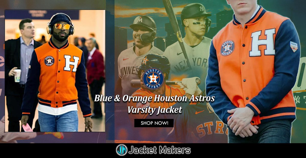 #HoustonAstros Blue/Orange #Letterman Full-Snap Wool #Jacket. jacketmakers.com/product/housto… #Mens #Women #OOTD #Style #Fashion #Outfits #Costume #Cosplay #Gifts #Houston #Baseball #Relentless #MexicoCitySeries #Astros #fearless #astrosbaseball #astrosnation #summer #sale #shopnow