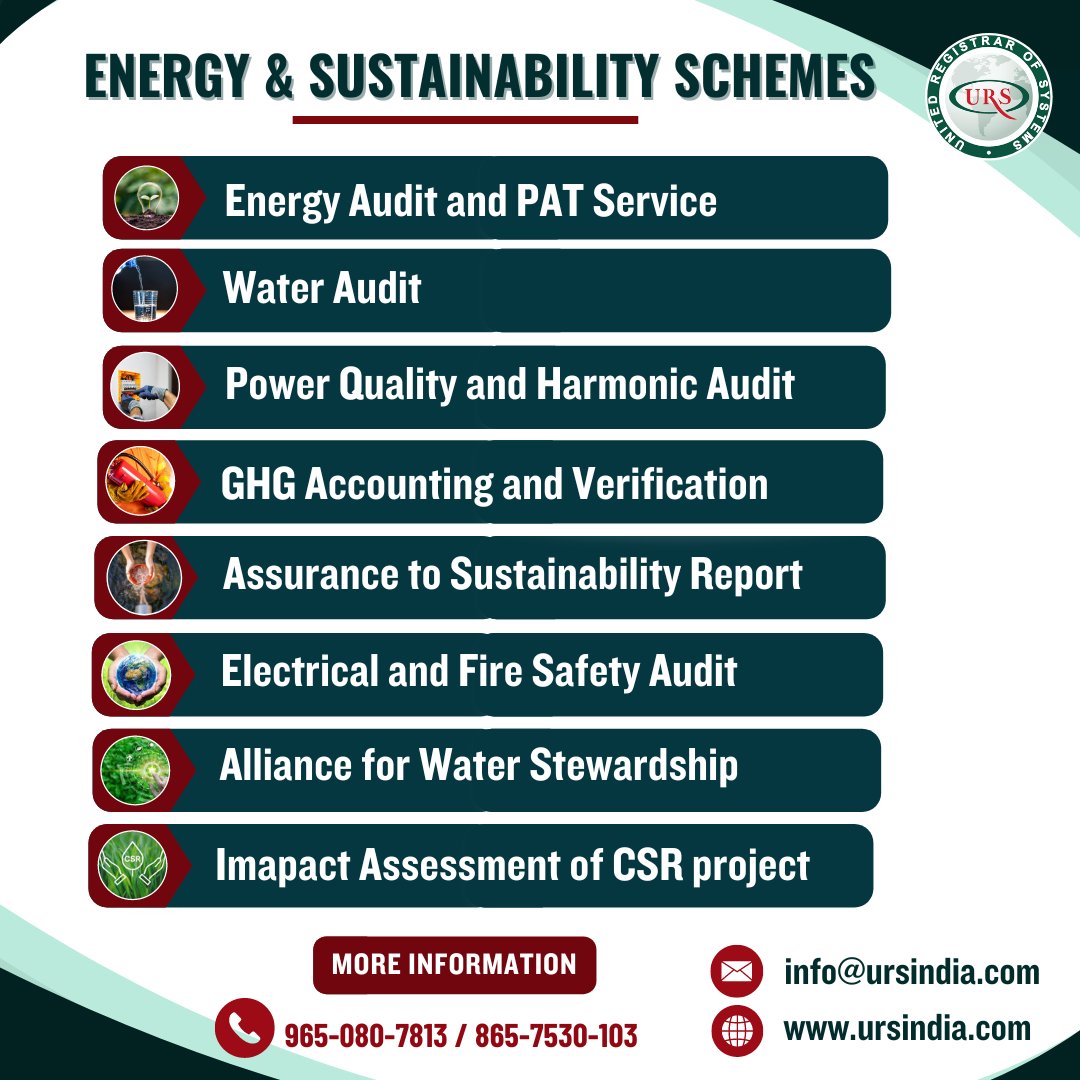 URS helps our clients design an energy management strategy, deliver efficiency in their facilities and sustain results over time through long-term partnerships. #energyaudit #wateraudit #electrcialsafetyaudit #firesaftyaudit #patservices #SustainabilityReport #GHGaccounting #urs