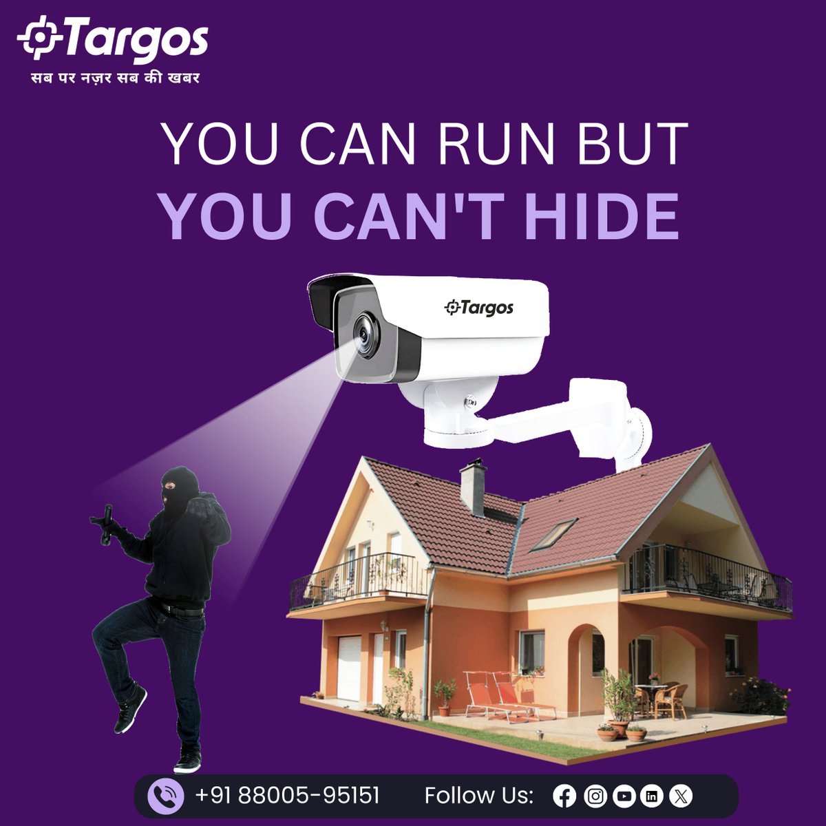TargosCctvIndia's tweet image. Stay ahead of threats with our vigilant security solutions.
Contact us at +91 88005-95151 to fortify your defenses today. #StaySafe #SecureWithUs 📷📷 Follow us for more updates and expert tips on safeguarding your surroundings!
#securitycamerasystems #hdvideosurveillance