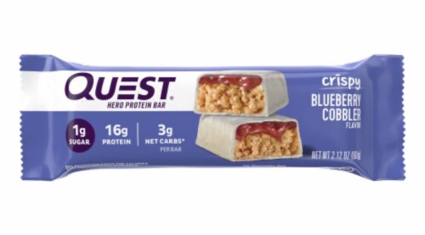 guys you need to try the blueberry cobbler hero quest bar it’s delicious