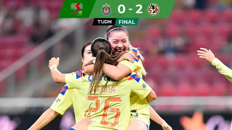 América Femenil vence a Chivas Femenil en la ida de los Cuartos de Final ⚽️🔥

tudn.com/futbol-femenin…

#LigaMXFemenil | #ElClasicoDeMexico | #AmericaFemenil