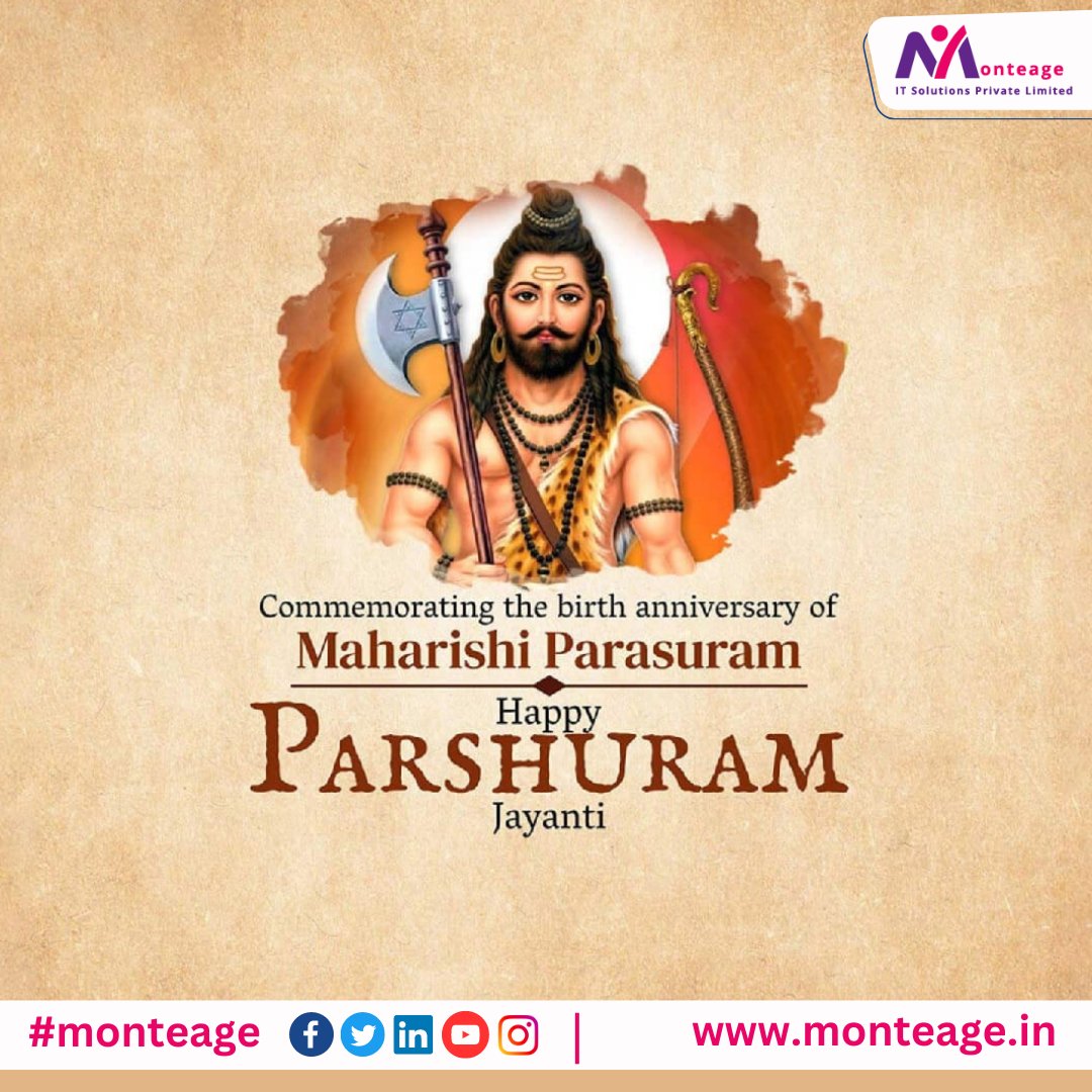 Commencing the celebration of Maharishi Parshuram Jayanti 🌟 Embrace the legacy, honor the wisdom! 
.
.
..
.
#Monteage #ParshuramJayanti #DivineWisdom #spiritualjourney #indianheritage #CelebrateTradition #blessings #warriorspirit #mythology #instaspirituality #DivineLegacy