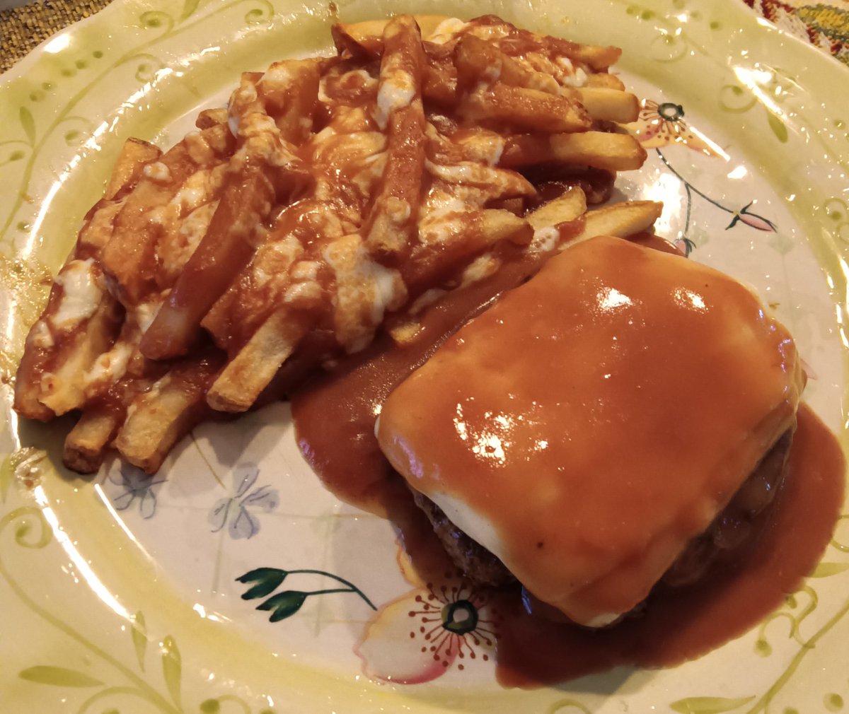 Salisbury steak and poutine