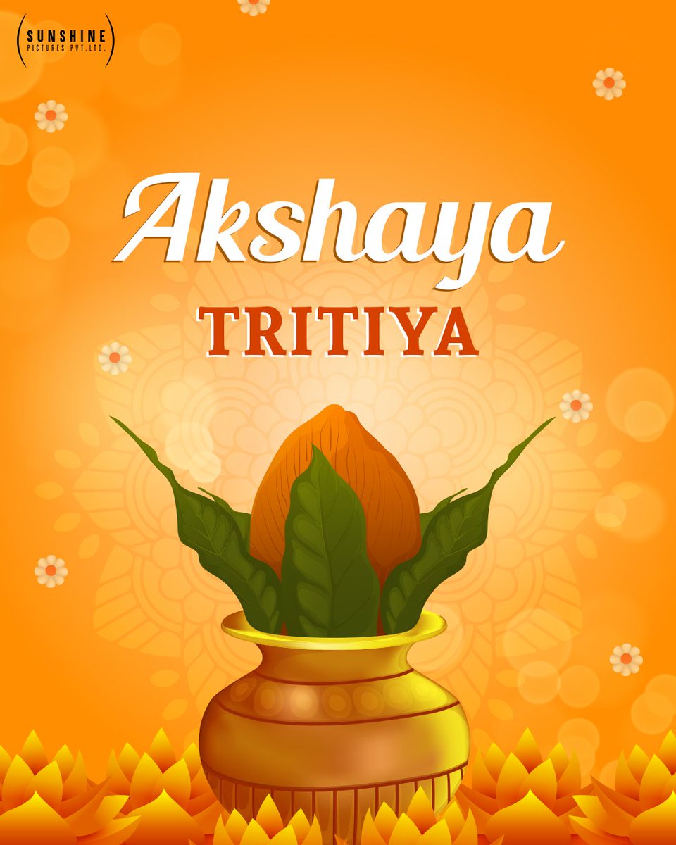 Sunshine Pictures & Team wishes you abundance, prosperity, and new beginnings this Akshaya Tritiya! May this auspicious day bring endless blessings and joy to your life. #SunshinePictures #AkshayaTritiya #FestiveVibes #HappyAkshayaTritiya #AkshayaTritiya2024
