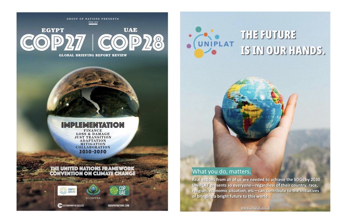 #UNIPLAT is featured at backcover of #COP27 / #COP28 official magazine issued by #GroupofNations👍
linkedin.com/posts/takahisa…
#sdgs #SME #web3 #blockchain #startup #entrepreneur #スタートアップ #leadership @UNIPLAT_token @UNIPLAT_info @ForbesBizCncl @CROSSTECH_JP @crosstech_main