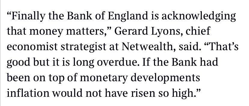 Quoted in today’s @TimesBusiness about the Bank of England finally acknowledging that money needs to be on its dashboard thetimes.co.uk/article/mpc-fa…