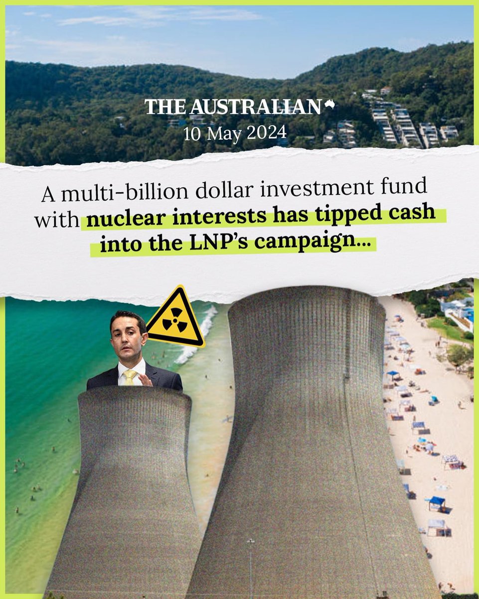 No wonder the LNP is pushing nuclear… 👀👀 #qldpol