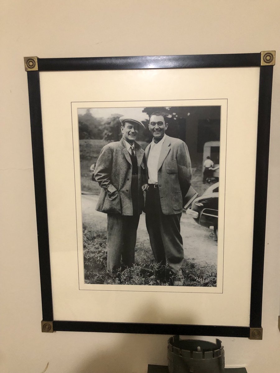 Duke with Victors son in Galway Ireland…. When they were making the Quiet Man #John Wayne #ClassicHollywood