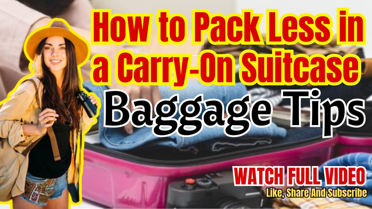 How to Pack Less in a Carry-On Suitcase | Flights Assistance Watch Now- youtube.com/watch?v=5FM_gT… #CarryOnPacking #PackingLight #MinimalistTravel #TravelLight #LessBaggage #EfficientPacking #PackingTips