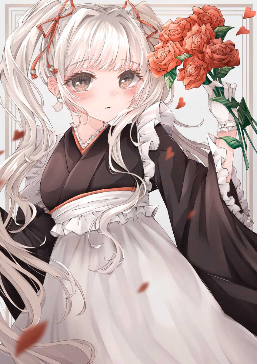 メイドの日 #メイドの日2024 和装メイドちゃん 」|赤だるま-akadaruma